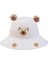 Ayı Kulaklı Hasır Kız Şapka 1-3 Yaş Beyaz 1