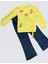 Miraylife 4-5-6 Yaş Kot Pantolonlu Kiraz Desenli Penye Sweat Uzun Kollu 2li Kız Çocuk Takımı 1