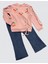 Miraylife 4-5-6 Yaş Kot Pantolonlu Kiraz Desenli Penye Sweat Uzun Kollu 2li Kız Çocuk Takımı 1