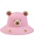 Ayı Kulaklı Hasır Kız Şapka 1-3 Yaş Pembe 1