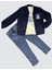 Miraylife 4-5-6 Yaş Kot Pantolonlu Pilot Mont Uzun Kollu Penye Sweat 3lü Erkek Çocuk Takımı 1