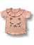 Miraylife 6-9 9-12 12-18 Ay Vip Kedi Baskılı Bandanalı Kısa Kollu Sweat 3lü Kız Bebek Takımı 2