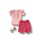 Miraylife 3-6 6-9 9-12 12-18 Ay Düğme Detaylı Bandanalı Kısa Kollu Sweat 3lü Kız Bebek Takımı 1