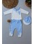 Miraylife 3-6 6-9 9-12 Ay Efendi Nakışlı Cep Şapkalı Uzun Kollu Sweat 3lü Erkek Bebek Takımı 1