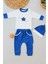 Miraylife 3-6 6-9 9-12 Ay Full Star Nakışlı Şapkalı Uzun Kollu Sweat 3lü Erkek Bebek Takımı 1