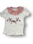 Miraylife 6-9 9-12 12-18 Ay Çiçek Nakışlı Roman Şalvar Bandanalı Kısa Kollu Sweat 3lü Kız Bebek Takımı 2