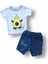 Miraylife 3-6 6-9 9-12 12-18 Ay Avokado Nakışlı Kısa Kollu Sweatli Şortlu 2li Kız-Erkek Bebek Takımı 1