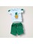 Miraylife 6-9 9-12 12-18 Ay Ananas Nakışlı Kısa Kollu Sweatli Şortlu 2li Kız-Erkek Bebek Takımı 1