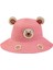 Ayı Kulaklı Hasır Kız Şapka 1-3 Yaş Nar Çiçeği 1
