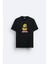 Bad Boy Civciv Baskılı Bisiklet Yaka Normal Kalıp Siyah Tişört T-Shirt 1
