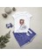 Miraylife 1-2-3 Yaş Bisikletli Kız Baskılı Bandanalı Kot Desenli Şort Kısa Kollu Tişört 3lü Kız Bebek Takımı 1