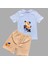 Miraylife 1-2-3 Yaş Kaykaycı Ayı Baskılı Şortlu Kısa Kollu Tişört 2li Erkek Bebek Takımı 1