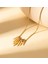 Çelik 316L Geometrik Gold Kolye 2