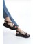 BA04577 Siyah Kadın Çapraz Taş Yumuşak Tabanlı 5 cm Sandalet - 36 2