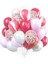 Set 7 25 Adet Konfeti Metalik Chorme Balonlar Acıbadem Kurabiyesi Lateks Balon Yıldönümü Düğün Doğum Günü Partisi Dekorları Yetişkin Bebek Duş Globos (Yurt Dışından) 1