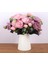 Sarı 30 cm Gül Pembe Ipek Buket Şakayık Yapay Çiçekler 5 Büyük Kafalar 4 Küçük Tomurcuk Gelin Düğün Ev Dekorasyon Sahte Çiçekler Sahte (Yurt Dışından) 3