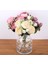 Sarı 30 cm Gül Pembe Ipek Buket Şakayık Yapay Çiçekler 5 Büyük Kafalar 4 Küçük Tomurcuk Gelin Düğün Ev Dekorasyon Sahte Çiçekler Sahte (Yurt Dışından) 5