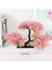 Pembe Yapay Plastik Bitkiler Bonsai Küçük Ağaç Saksı Sahte Bitki Saksı Çiçek Ev Odası Masa Dekorasyon Bahçe Düzenleme Süsler (Yurt Dışından) 1