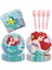 Masa Örtüsü 1 Adet Disney Denizkızı Ariel Prenses Parti Dekor Kız Doğum Günü Sofra Kağıt Tabak Bardak Peçeteler Masa Örtüsü Mutlu Doğum Günü Hediyesi (Yurt Dışından) 5