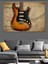 Retro Elektro Gitar Dekoratif Kanvas - Mdf Ahşap Tablo 3