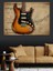 Retro Elektro Gitar Dekoratif Kanvas - Mdf Ahşap Tablo 4