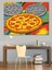Lezzetli Pizza Sofrası Dekoratif Kanvas - Mdf Ahşap Tablo 4
