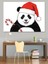 Noel Panda'sı Dekoratif Kanvas - Mdf Ahşap Tablo 3