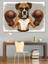 Boksör Köpeğin Mücadelesi Dekoratif Kanvas - Mdf Ahşap Tablo 4