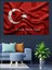 Dalgalanan Türk Bayrağı Dekoratif Kanvas - Mdf Ahşap Tablo 2