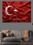 Dalgalanan Türk Bayrağı Dekoratif Kanvas - Mdf Ahşap Tablo 3