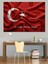 Dalgalanan Türk Bayrağı Dekoratif Kanvas - Mdf Ahşap Tablo 4