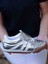 Bianca Gümüş Cilt Kauçuk Kaymaz Taban Bağcıklı Kadın Sneaker 3