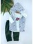 Miraylife 3-4-5-6 Yaş Kapşonlu Fermuarlı Çiçekli Şişme Yelek Sweat Pantolonlu 3lü Kız Erkek Çocuk Takımı 1