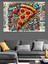 Pizza ve Dolar Grafikleri Dekoratif Kanvas - Mdf Ahşap Tablo 1