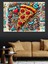Pizza ve Dolar Grafikleri Dekoratif Kanvas - Mdf Ahşap Tablo 2