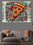 Pizza ve Dolar Grafikleri Dekoratif Kanvas - Mdf Ahşap Tablo 4