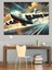 Jet Uçağı Kalkışı Dekoratif Kanvas - Mdf Ahşap Tablo 1