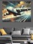 Jet Uçağı Kalkışı Dekoratif Kanvas - Mdf Ahşap Tablo 2