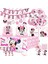 12TOPPER-12WRAPPER Minnie Mouse Bebek Banyo Doğum Günü Partisi Malzemeleri Minnie Dekorasyon Tek Kullanımlık Sofra Seti Fincan Çocuk Kız Bebek Parti Dekorasyon (Yurt Dışından) 2