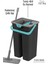 Flat Tablet Mop Yer Duvar Silme Temizlik Kova Seti 2 Adet Microfiber Yedek Bez Paspas 3