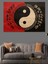 Yin Yang Dengesi Dekoratif Kanvas - Mdf Ahşap Tablo 1