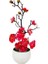 Gül Kırmızı Çiçeği Çiçek Bitki Simülasyon Bonsai Gerçekçi Anti Solmaya Sahte Ipek Çiçek Ev Için Güzel Görünümlü Sahte Erik (Yurt Dışından) 1