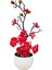 Gül Kırmızı Çiçeği Çiçek Bitki Simülasyon Bonsai Gerçekçi Anti Solmaya Sahte Ipek Çiçek Ev Için Güzel Görünümlü Sahte Erik (Yurt Dışından) 5
