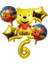 Balon-6 Adet Winnie The Pooh Karikatür Tema Parti Malzemeleri Tek Kullanımlık Sofra Kağıt Saman Tabaklar Oyuncaklar Doğum Günü Şekeri Bebek Duş Süslemeleri (Yurt Dışından) 1