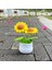 Ayçiçeği-B Tığ Ayçiçeği Saksı Bitki, Sahte Çiçek Bonsai, Gül, Kaktüs, Antoryum, Calla, Yonca, Lale, Papatya, Ev Masası Dekoru Için Dokuma Hediye (Yurt Dışından) 2