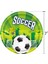 DÖVME-306 Yeşil Futbol Tema Doğum Günü Dekorasyon Sofra Çocuk Parti Kağıt Bardaklar Tabaklar Hediye Çantası Malzemeleri Futbol Arka Plan Ev Dekor (Yurt Dışından) 5