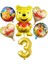 6 Adet Numarası 3 Disney Winnie The Pooh Yemek Takımı Parti Malzemeleri Masa Örtüsü Fincan Plaka Pooh Balon Çocuk Doğum Günü Cadılar Bayramı Süslemeleri (Yurt Dışından) 1