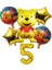 Balon-6 Adet Winnie The Pooh Karikatür Tema Parti Malzemeleri Tek Kullanımlık Sofra Kağıt Saman Tabaklar Oyuncaklar Doğum Günü Şekeri Bebek Duş Süslemeleri (Yurt Dışından) 1