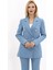 Erkek Yaka Kuruvaze Blazer Ceket-Deniz 5