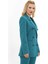 Erkek Yaka Kuruvaze Blazer Ceket-Petrol 5